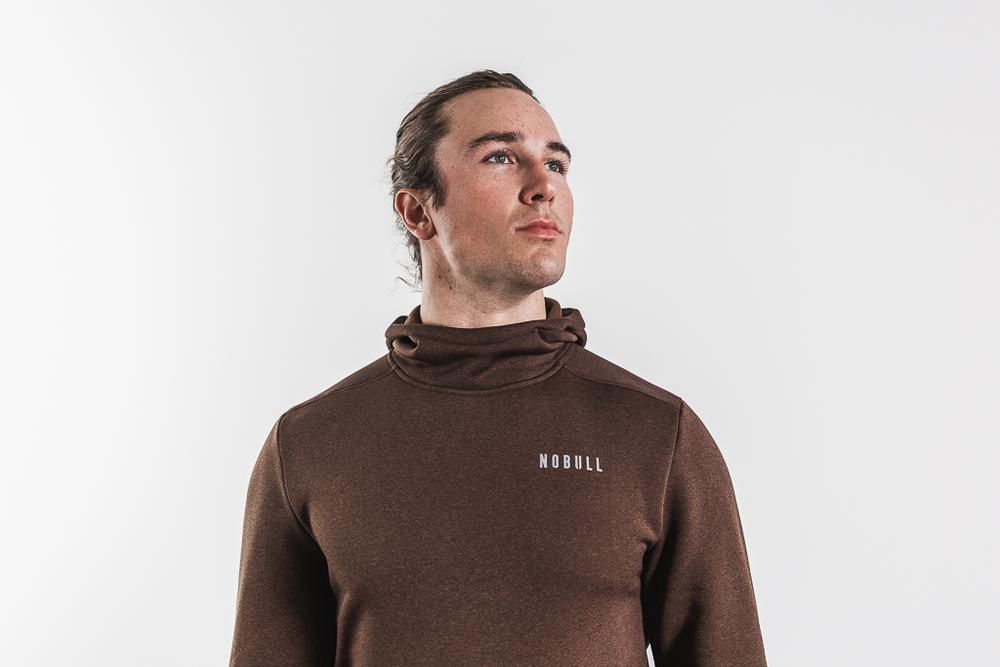 NOBULL Majica S Kapuljačom Muške - Nobull Performance Pullover Smeđe (548326-QUP)